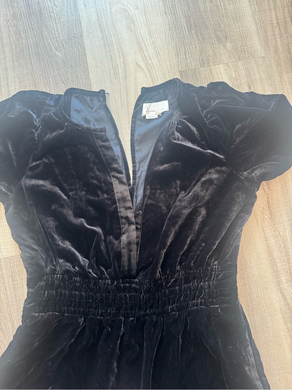 Anthropologie velvet jumpsuit NWOT.